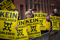 Atomkraftgegner demonstrieren in Berlin gegen Gorleben als Endlagerstandort