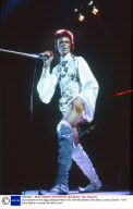 David Bowie on the Ziggy Stardust World Tour with the Spiders from Mars, London, Britain - 1973