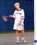 Andy Murray practises at Craiglockhart Tennis Centre, Edinburgh, Scotland, Britain - 10 Jul 1999