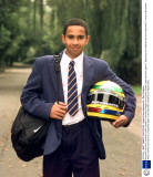 McLaren Formula One driver Lewis Hamilton in the early stages of his career, Britain