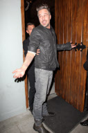 Jason Trawick with new haircut at Aventine Restaurant after hours at 3 a.m. 