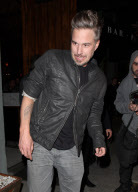 Jason Trawick with new haircut at Aventine Restaurant after hours at 3 a.m. 