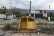 Damaged bus stop