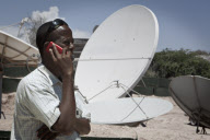 Telecommunication in Mogadishu, Somalia.