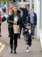 COLEEN ROONEY AND KAI AT STARBUCKS 