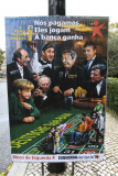 Portugals Linke plakatiert gegen die Schuldenpolitik
