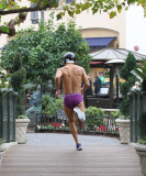 EXCLUSIVE Super ripped Mario Lopez sprints wearing nothing but underwear and a football helmet Part 2