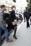 Anne Hathaway shopping at Lanvin store's in Paris