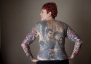 'Twilight' fan covers body in tattoos of the film's stars, Reading, Berkshire, Britain - 13 Nov 2012