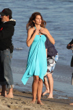Cindy Crawford does a modeling shoot in Malibu