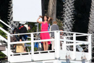 Cindy Crawford does a modeling shoot in Malibu