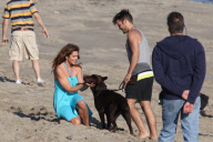 Cindy Crawford does a modeling shoot in Malibu