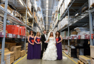 Couple get married at IKEA store on Valentine's Day, Sydney, Australia - 14 Feb 2013
