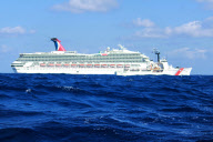 Carnival Triumph cruise ship adrift in the Gulf of Mexico - 12 Feb 2013