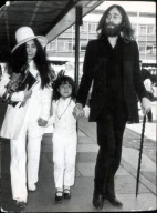 John Lennon Pictured With His Wife Yoko Ono And Her Daughter Kyoko Cox In 1969.