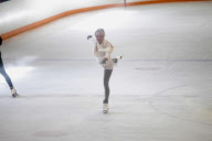 Pamela Anderson Shows Style And Form As She Returns To Figure Skating