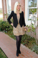 Tori Spelling Looking Great in Cheetah Print