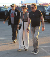 Johnny Hallyday and family riding bikes with Jean Reno - Part 2