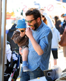 Jason Priestly Samples The Local Fare at A Farmers' Market With His Family