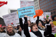 Tausende Berliner Lehrer auf Streik-Demonstration