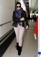 Kelly Brook at Heathrow Airport, London, Britain - 06 Feb 2013