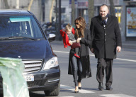 Victoria Beckham and Harper strolling in Paris.