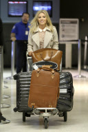 Mollie King touches down in Los Angeles in style
