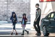 *EXCLUSIVE* Travis Barker and kids are Low Riders