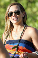 Hilary Duff Takes A Sunset Stroll 