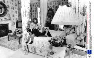Lady Annabel Goldsmith With Children Jemima 11 Zac 10 And Ben 4. Pictured At Their Ham Common House. Jemima Khan