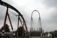 Engineers carry out safety checks on rollercoasters and other rides at Thorpe Park, Surrey, Britain - 26 Feb 2013