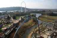 Engineers carry out safety checks on rollercoasters and other rides at Thorpe Park, Surrey, Britain - 26 Feb 2013