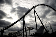 Engineers carry out safety checks on rollercoasters and other rides at Thorpe Park, Surrey, Britain - 26 Feb 2013