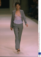 Model Stella Tennant On The Catwalk At The Paris Fashion Week.