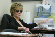 Jane Fonda gets a mani-pedi in the 90210