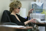 Jane Fonda gets a mani-pedi in the 90210