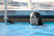 Katherine Webb does back flips on the Diving Board