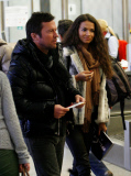 Exklusiv: Lothar Matthäus mit  Freundin Anastasia vor seinem Abflug nach Köln am Flughafen in Berlin