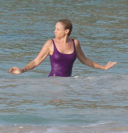 Michael J. Fox And Wife Taking A Dip In St. Barts 