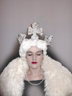 Woman dresses up as celebrities, Britain - 27 Feb 2013
