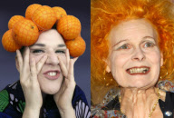 Woman dresses up as celebrities, Britain - 27 Feb 2013