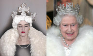 Woman dresses up as celebrities, Britain - 27 Feb 2013
