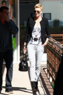 *EXCLUSIVE* Charlize Theron  enjoys the bright sunny day with friends
