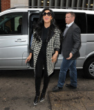 Nicole Scherzinger arriving at kiss FM.