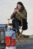 *EXCLUSIVE* Rachel Nichols out on the set of her TV show "Continuum" [NO Canada]