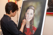 Artist praised for 'warm' portrait of Duchess of Cambridge after official one is criticised, Moulton, Suffolk, Britain - 04 Mar 2013