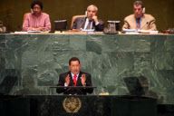 President of Venezuela Hugo Chavez at the UN