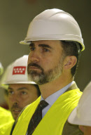 El Principe Felipe inaugura la prolongacion de la linea 9 de metro de Madrid.