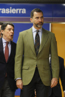 El Principe Felipe inaugura la prolongacion de la linea 9 de metro de Madrid.