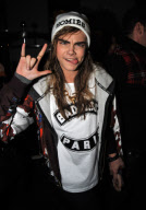CELEBRITES A LA SORTIE DU DEFILE JEAN PAUL GAULTIER